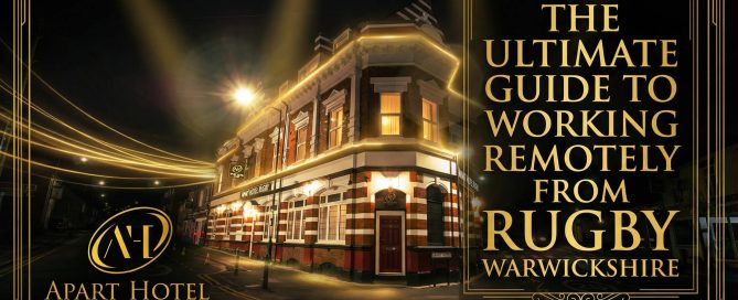 Serviced Apartment Rugby mit Schreibtisch und Küche für einen längeren Aufenthalt bei Fernarbeit